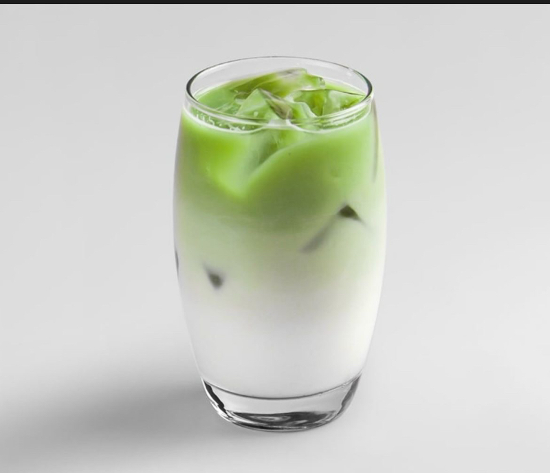 Iced matcha latte