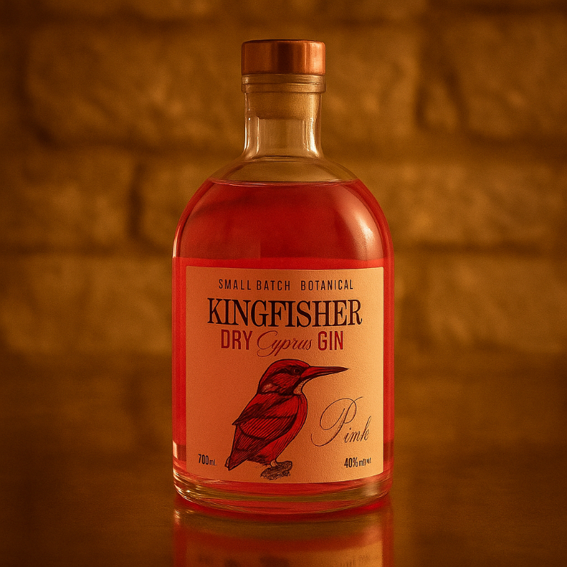 Kingfisher pink gin