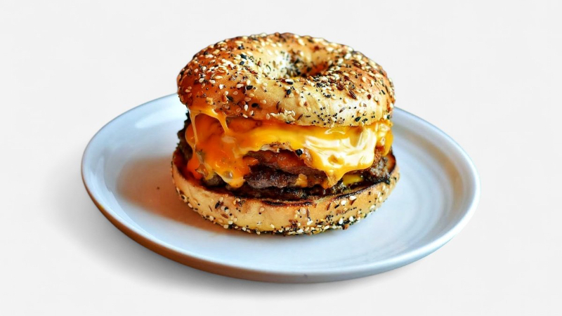Beef Burger Bagel