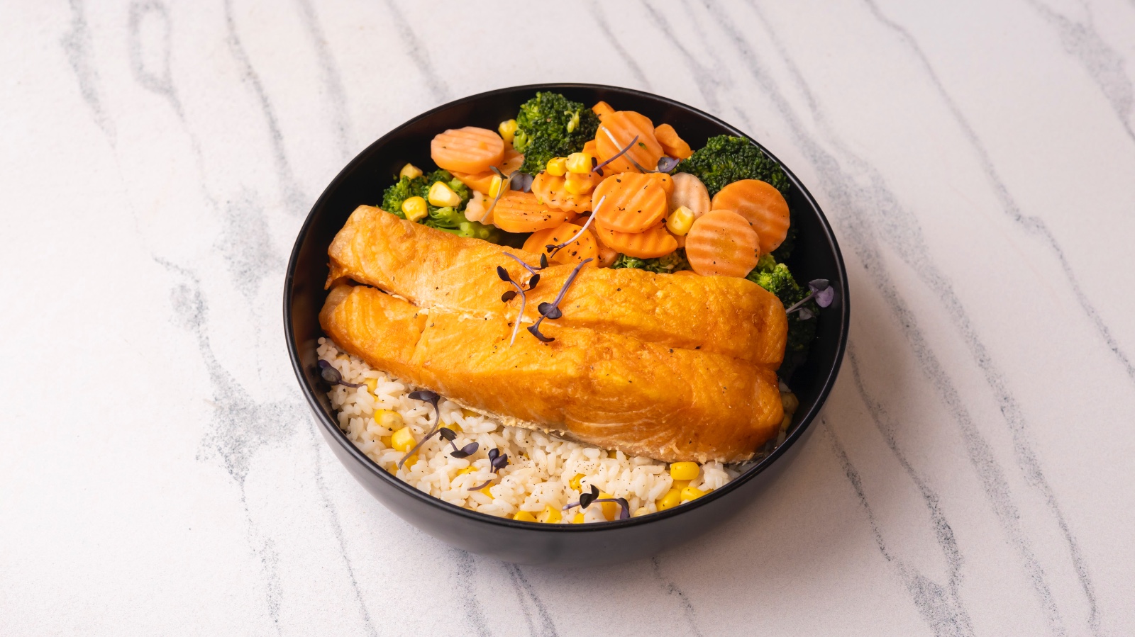 Salmon with rice &veggies