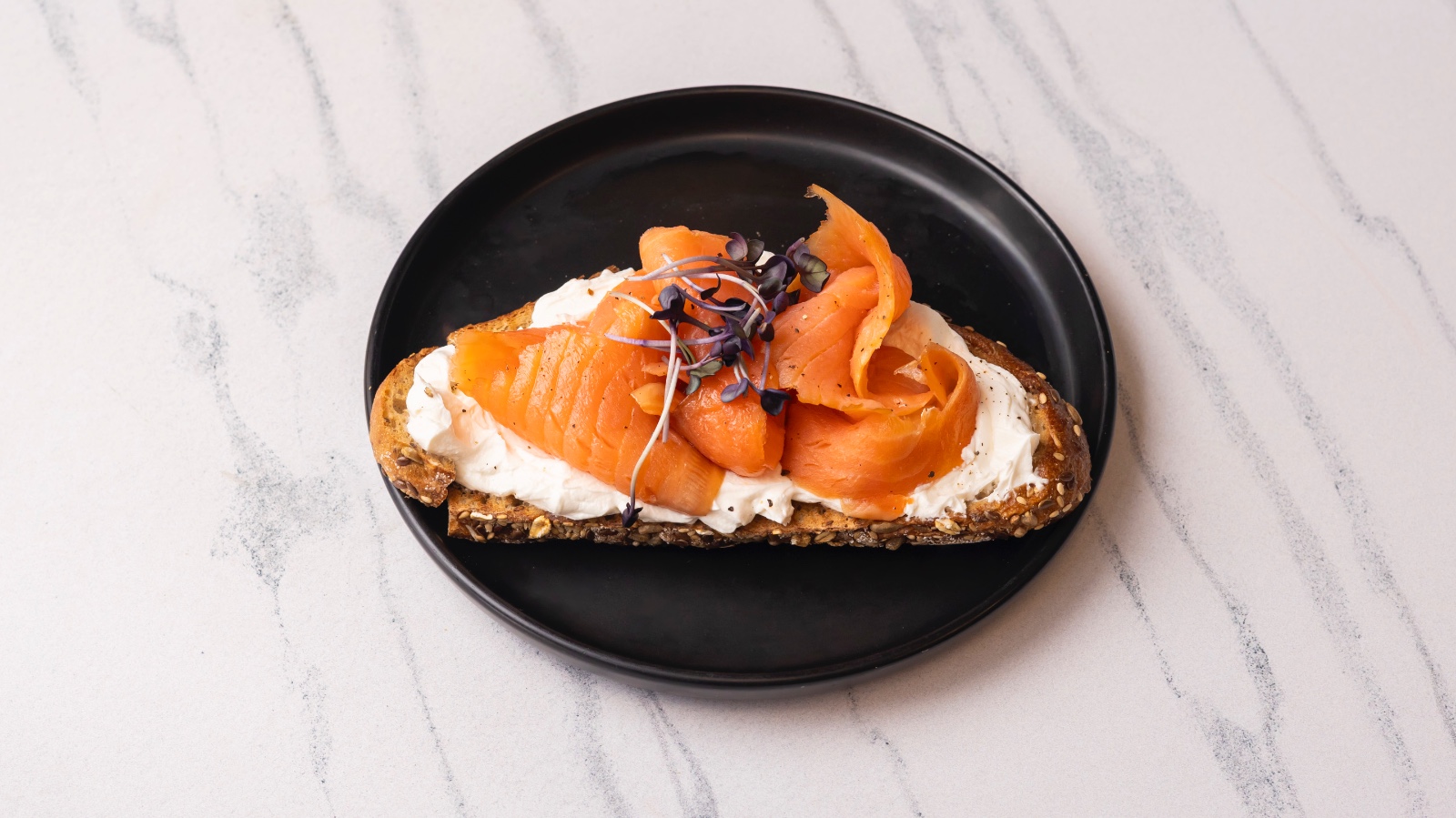 Salmon & Cream Cheese Open Sandwich