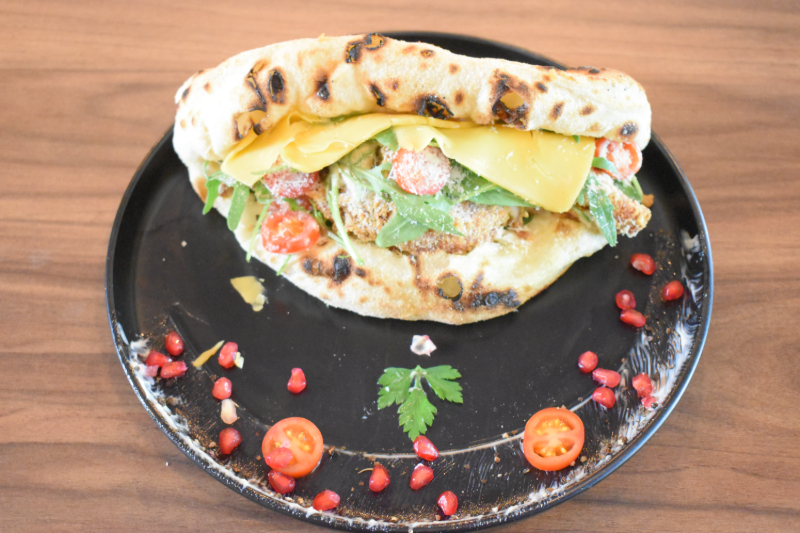 Crispy chicken Parmesan  sandwich