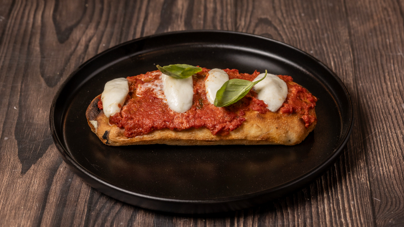 Margharita focaccia slice