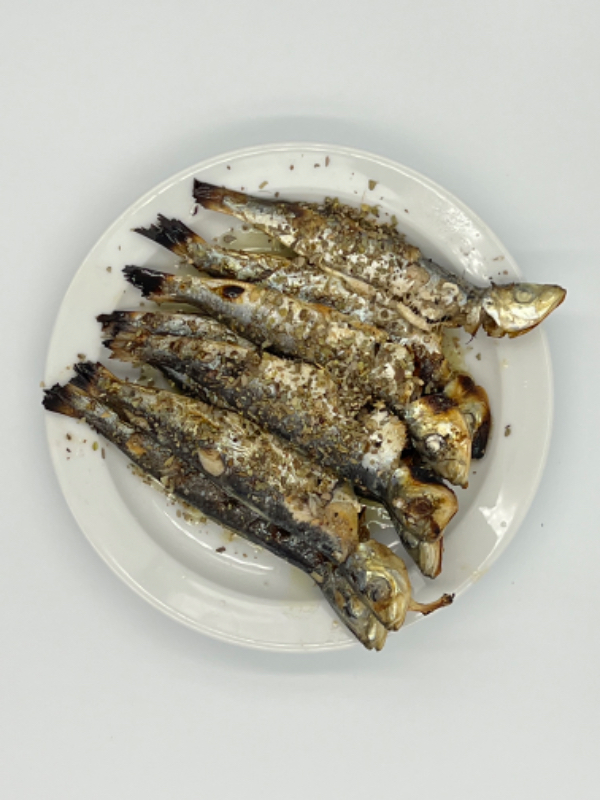 Grilled sardines