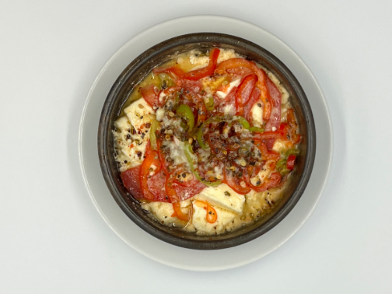 Baked eggplant with feta cheese